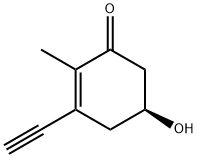 2-사이클로헥센-1-온,3-에티닐-5-하이드록시-2-메틸-,(S)-(9CI) 구조식 이미지