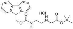 N-[2-(FMOC-AMINO)-ETHYL]GLYCINE TERT-BUTYL ESTER HYDROCHLORIDE Structure