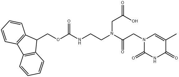 Glycine, N-[2-(3,4-dihydro-5-Methyl-2,4-dioxo-1(2H)-pyriMidinyl)acetyl]-N-[2-[[(9H-fluoren-9-ylMethoxy)carbonyl]aMino]ethyl]- Structure