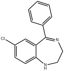 7-Chloro-2,3-dihydro-5-phenyl-1H-1,4-benzodiazepine Structure