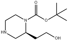 (S)-tert-부틸2-(2-히드록시에틸)피페라진-1-카르복실레이트 구조식 이미지