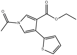 1-ACETYL-4-(2-THIENYL)-1H-PYRROLE-3-CARBOXYLIC ACID ETHYL ESTER Structure