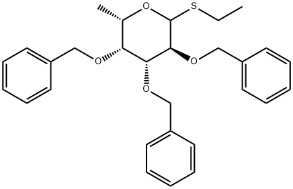 Ethyl 2,3,4-Tri-O-benzyl-1-thio-α,-L-fucopyranoside 구조식 이미지