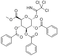 2,3,4-Tri-O-benzoyl-alpha-D-glucopyranuronic acid methyl ester trichloroacetimidate 구조식 이미지