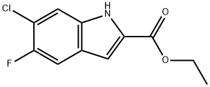 6-Chloro-5-fluoro-1H-indole-2-carboxylic acid ethyl ester Structure