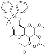 Methyl-6-O-(tert.-butyldiphenylsilyl)-2,3,4-tri-O-acetyl-α-D-galactopyranoside Structure
