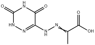 Propanoic acid, 2-[(2,3,4,5-tetrahydro-3,5-dioxo-1,2,4-triazin-6-yl)hydrazono]- (9CI) Structure