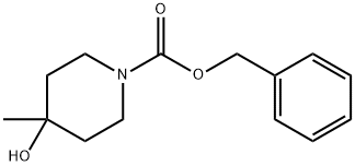 4-하이드록시-4-메틸피페리딘-1-카복실산벤질에스테르 구조식 이미지
