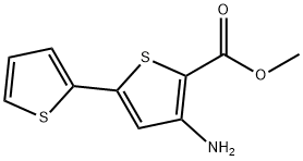 메틸3-아미노-5-(티엔-2-일)티오펜-2-카복실레이트 구조식 이미지