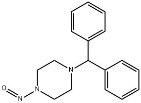 1-디페닐메틸-4-니트로소피페라진 구조식 이미지