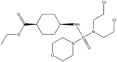 ethyl 4-[[bis(2-chloroethyl)amino-morpholin-4-yl-phosphoryl]amino]cycl ohexane-1-carboxylate Structure