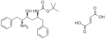 [2S,3S,5S]-2-Amino-3-hydroxy-5-tert-butyloxycarbonylamino-1,6-diphenylhexane fumarate salt 구조식 이미지