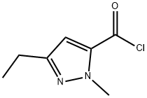 1H-Pyrazole-5-carbonyl chloride, 3-ethyl-1-methyl- (9CI) Structure