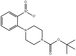 1-TERT-BUTOXYCARBONYL-4-(2-NITROPHENYL)PIPERAZINE 구조식 이미지