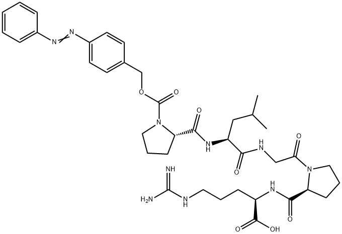 4-PHENYLAZOBENZYLOXYCARBONYL-L-PRO-LEU-GLY-PRO-D-ARG DIHYDRATE Structure