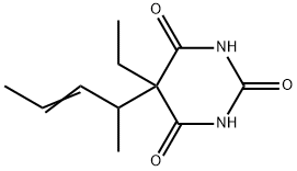 5-에틸-5-(1-메틸-2-부테닐)바르비투르산 구조식 이미지