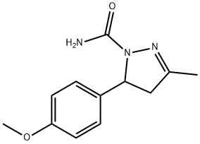5-(p-메톡시페닐)-3-메틸-2-피라졸린-1-카르복사미드 구조식 이미지