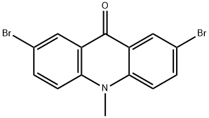 2,7-디브로모-10-메틸아크리딘-9(10H)-온 구조식 이미지