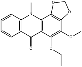 5-Ethoxy-4-methoxy-11-methyl-1,3-dioxolo[4,5-c]acridin-6(11H)-one 구조식 이미지