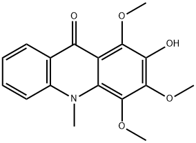 2-Hydroxy-1,3,4-trimethoxy-10-methyl-9(10H)-acridinone 구조식 이미지
