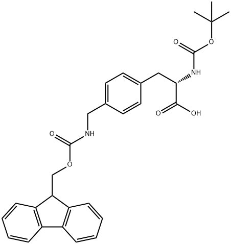 BOC-L-4-AMINOMETHYLPHENYLALANINE(FMOC) 구조식 이미지