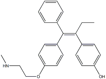 N-데스메틸-4하이드록시타목시펜 구조식 이미지