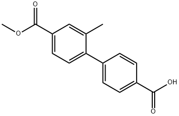 4-[4-(메톡시카르보닐)-2-메틸페닐]벤조산 구조식 이미지