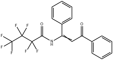 Perfluorobutanamide, N-(2-benzoyl-1-phenylethen-1-yl)- Structure