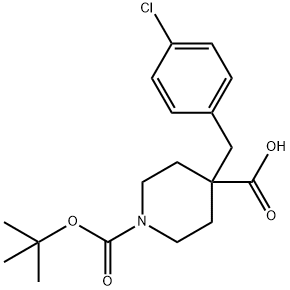 N-BOC-4-(4'-클로로)벤질-4-피페리딘카르복실산 구조식 이미지