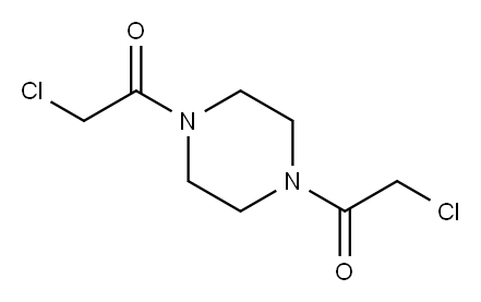 2-chloro-1-[4-(2-chloroacetyl)piperazin-1-yl]ethanone Structure
