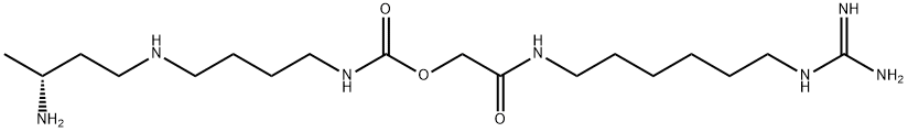 6-(디아미노메틸리덴아미노)헥실카르바모일메틸N-[4-[[(3R)-3-아미노부틸]아미노]부틸]카르바메이트 구조식 이미지