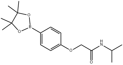 N-isopropyl-2-(4-(4,4,5,5-tetramethyl-1,3,2-dioxaborolan-2-yl)phenoxy)acetamide 구조식 이미지