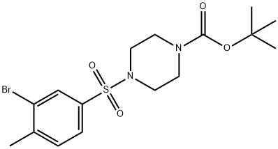 tert-butyl 4-((3-bromo-4-methylphenyl)sulfonyl)piperazine-1-carboxylate Structure