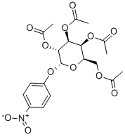 (4-NITRO)PHENYL-2,3,4,6-TETRA-O-ACETYL-ALPHA-D-GALACTOPYRANOSIDE 구조식 이미지