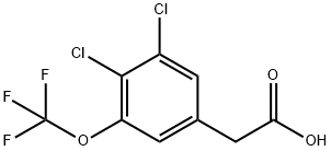 3,4-Dichloro-5-(trifluoromethoxy)phenylaceticacid Structure