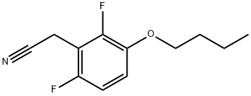 3-Butoxy-2,6-difluorophenylacetonitrile 구조식 이미지