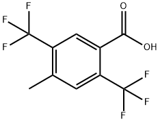 4-Methyl-2,5-bis(trifluoromethyl)benzoic acid 구조식 이미지