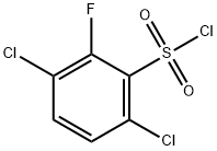 3,6-Dichloro-2-fluorobenzenesulfonylchloride 구조식 이미지