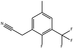 2-Fluoro-5-methyl-3-(trifluoromethyl)phenylacetonitrile Structure