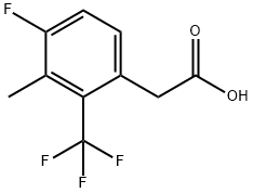 4-Fluoro-3-methyl-2-(trifluoromethyl)phenylaceticacid Structure