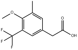 4-Methoxy-3-methyl-5-(trifluoromethyl)phenylaceticacid Structure