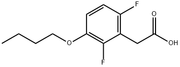 3-Butoxy-2,6-difluorophenylaceticacid Structure