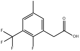 2-Fluoro-5-methyl-3-(trifluoromethyl)phenylaceticacid Structure