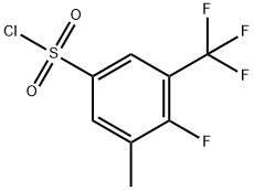 4-Fluoro-3-methyl-5-(trifluoromethyl)benzenesulfonylchloride Structure