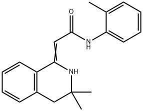 Acetamide, 2-(3,4-dihydro-3,3-dimethyl-1(2H)-isoquinolinylidene)-N-(2- methylphenyl)- Structure