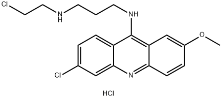 6-CHLORO-9-[3-(2-CHLOROETHYLAMINO)PROPYLAMINO]-2-METHOXYACRIDINE DIHYDROCHLORIDE 구조식 이미지