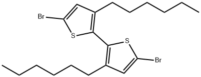 5,5'-DibroMo-3,3'-dihexyl-2,2'-bithiophene 구조식 이미지