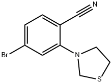 4-Bromo-2-(thiazolidin-3-yl)benzonitrile 구조식 이미지