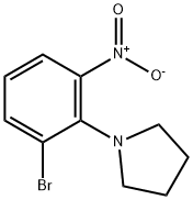 3-Bromo-2-(pyrrolidin-1-yl)nitrobenzene 구조식 이미지