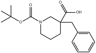 1-[(TERT-BUTYL)OXYCARBONYL]-3-BENZYLPIPERIDINE-3-CARBOXYLIC ACID 구조식 이미지